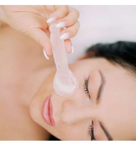 Rose Quartz Spoon Eye Gua Sha