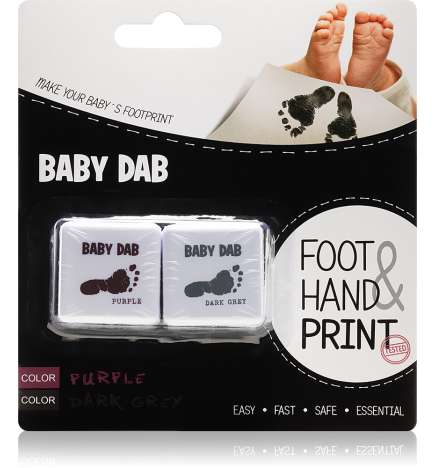 Foot & Hand Print Purple & Grey