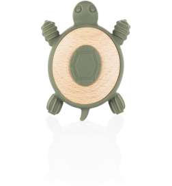Silicone Wooden Teether Turtle